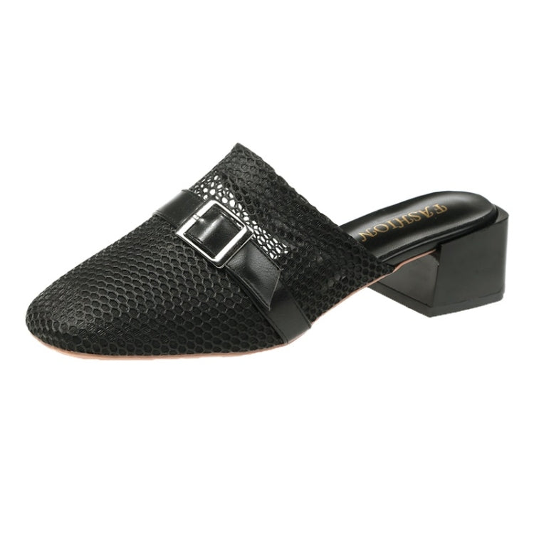 Breathable Thick Heel Low Heel Shoes Sandals for Women