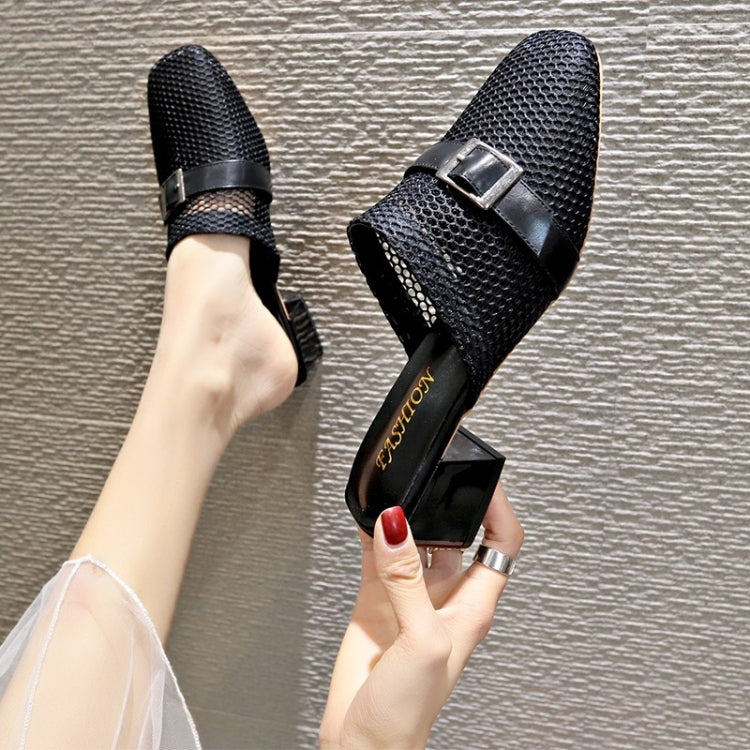 Breathable Thick Heel Low Heel Shoes Sandals for Women