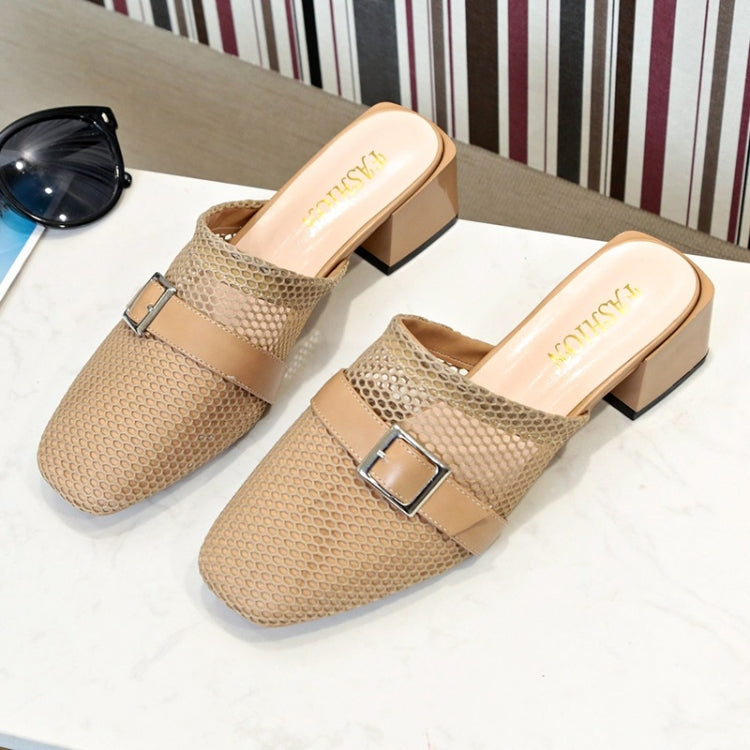 Breathable Thick Heel Low Heel Shoes Sandals for Women