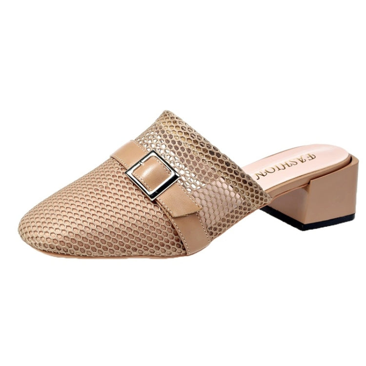 Breathable Thick Heel Low Heel Shoes Sandals for Women