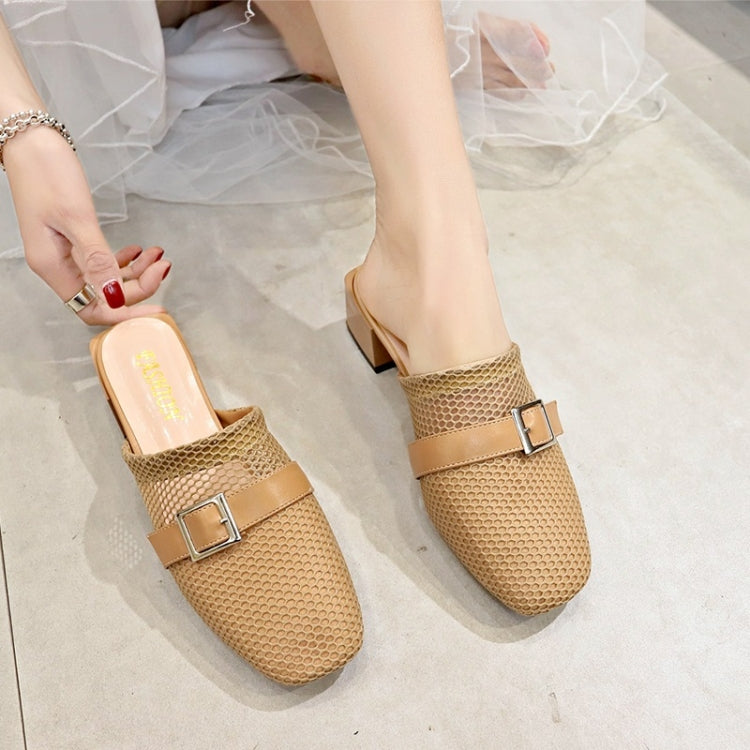 Breathable Thick Heel Low Heel Shoes Sandals for Women