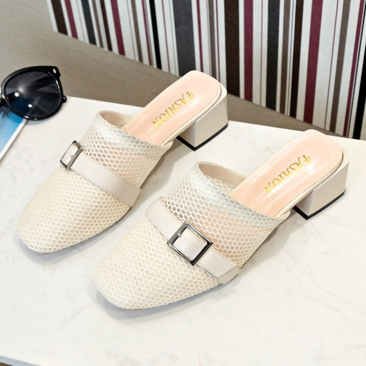 Breathable Thick Heel Low Heel Shoes Sandals for Women
