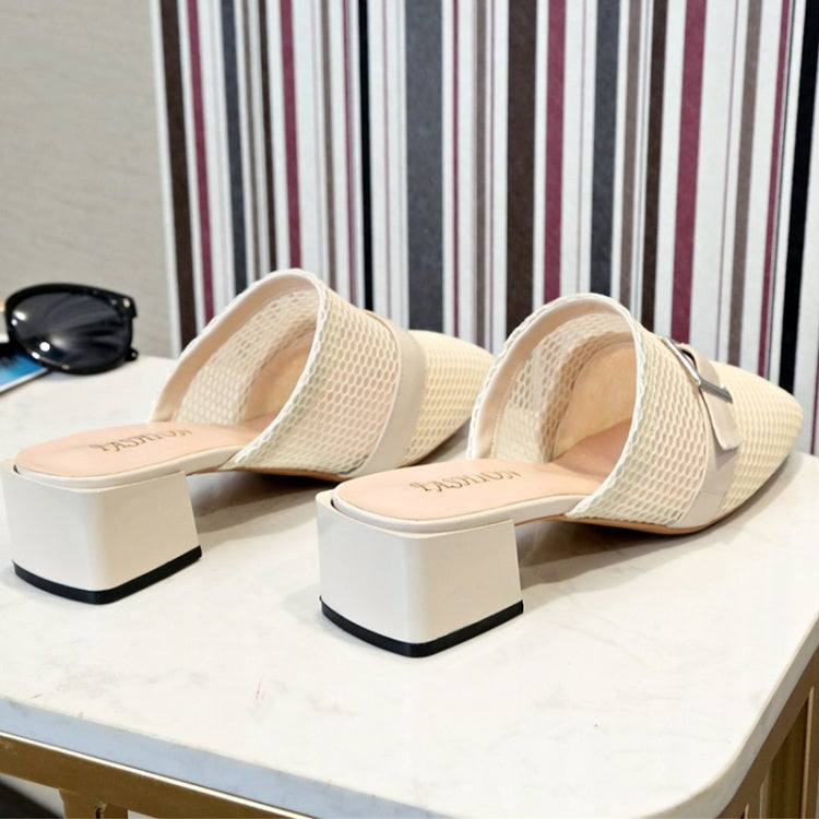 Breathable Thick Heel Low Heel Shoes Sandals for Women