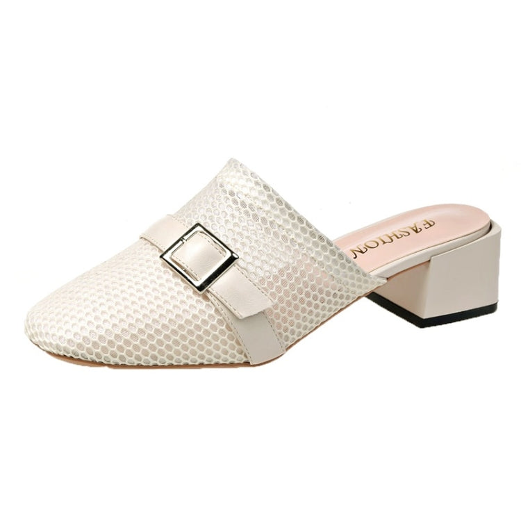 Breathable Thick Heel Low Heel Shoes Sandals for Women