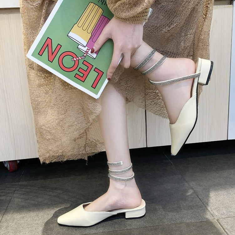 Spiral Belt Suede Low Heel Fashion Sandals for Women