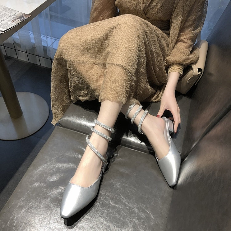 Spiral Belt Suede Low Heel Fashion Sandals for Women