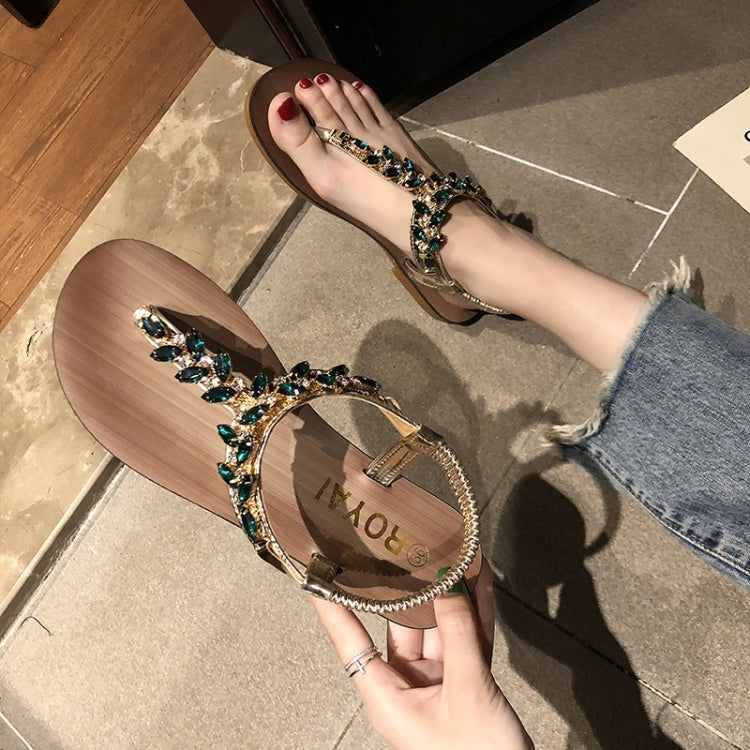 Flat Bottom Open Toe Color Matching Bohemian Sandals for Women
