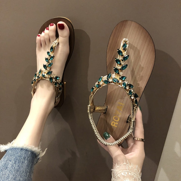 Flat Bottom Open Toe Color Matching Bohemian Sandals for Women