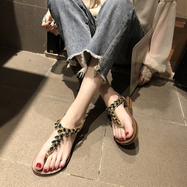 Flat Bottom Open Toe Color Matching Bohemian Sandals for Women