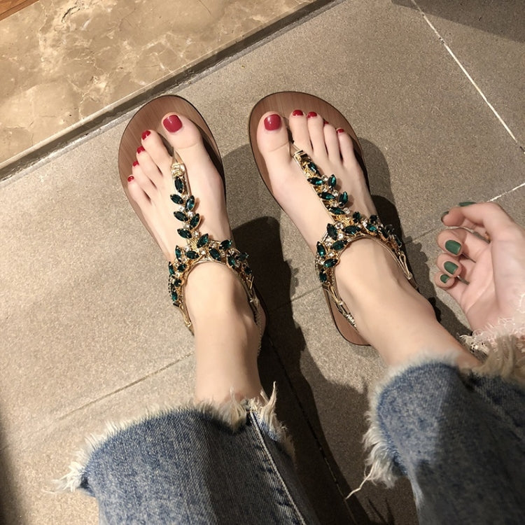 Flat Bottom Open Toe Color Matching Bohemian Sandals for Women
