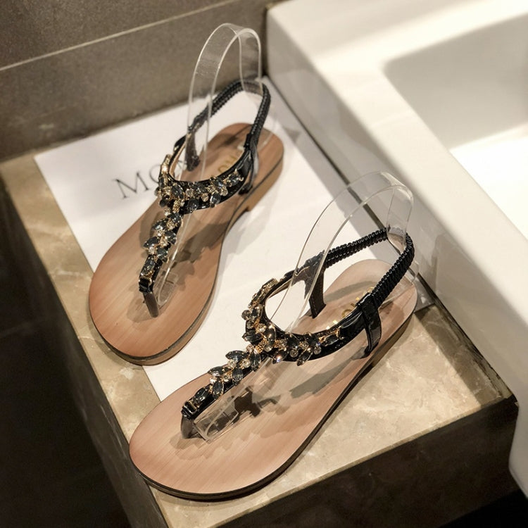 Flat Bottom Open Toe Color Matching Bohemian Sandals for Women