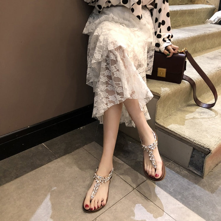 Flat Bottom Open Toe Color Matching Bohemian Sandals for Women