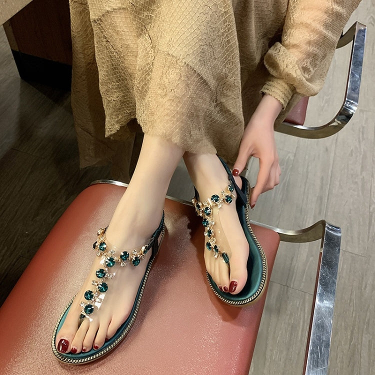 Flat-bottomed Toe Colorblock Bohemian Sandals for Women