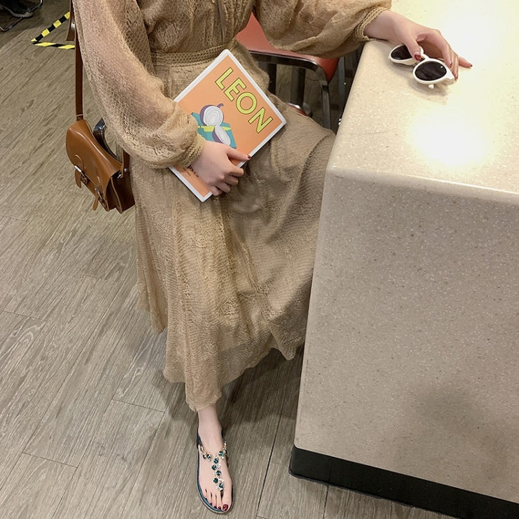 Flat-bottomed Toe Colorblock Bohemian Sandals for Women