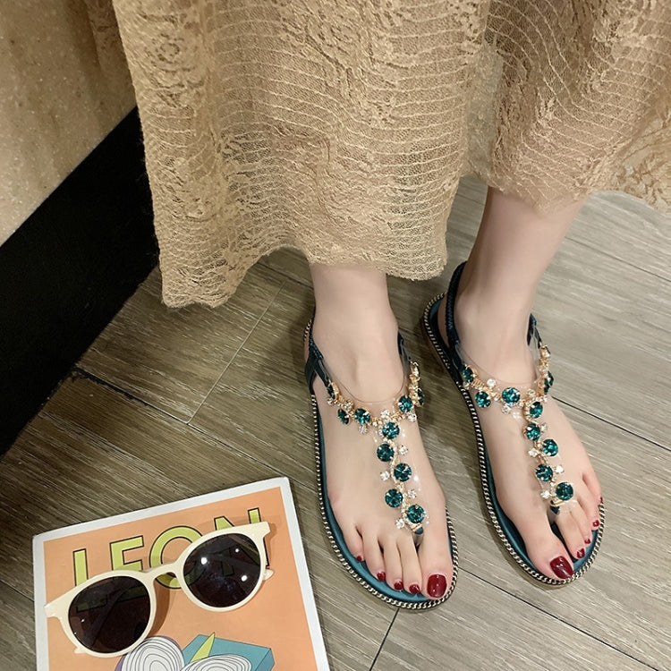 Flat-bottomed Toe Colorblock Bohemian Sandals for Women