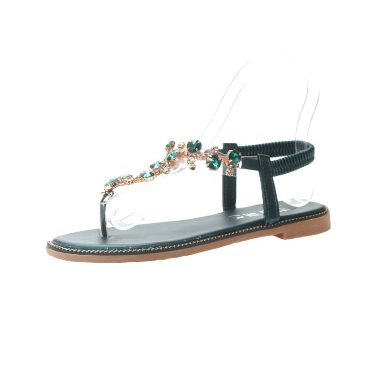 Flat-bottomed Toe Colorblock Bohemian Sandals for Women