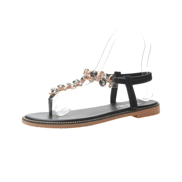 Flat-bottomed Toe Colorblock Bohemian Sandals for Women