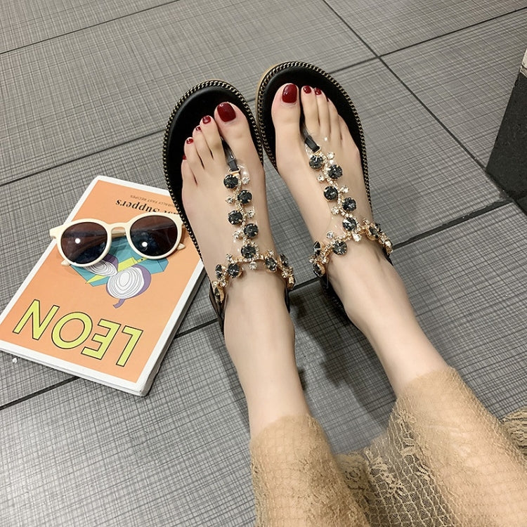Flat-bottomed Toe Colorblock Bohemian Sandals for Women