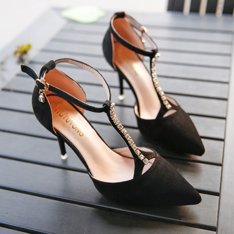 Suede Stiletto Pointed Head Fashion High Heels for Women