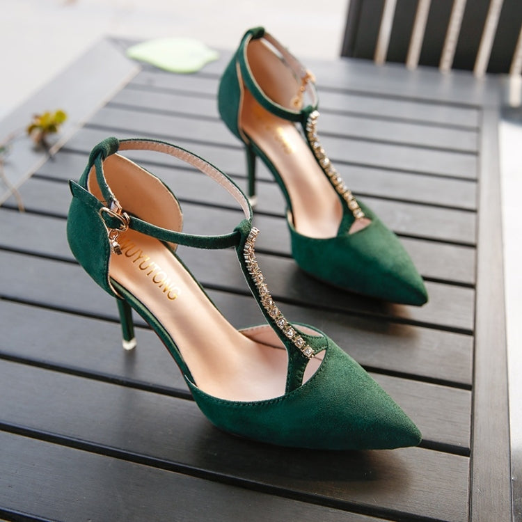 Suede Stiletto Pointed Head Fashion High Heels for Women