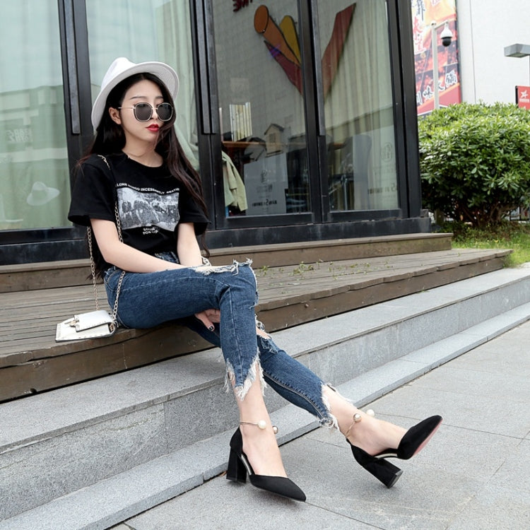 Youth Trend Fashion Suede Thick Bottom High Heels for Women