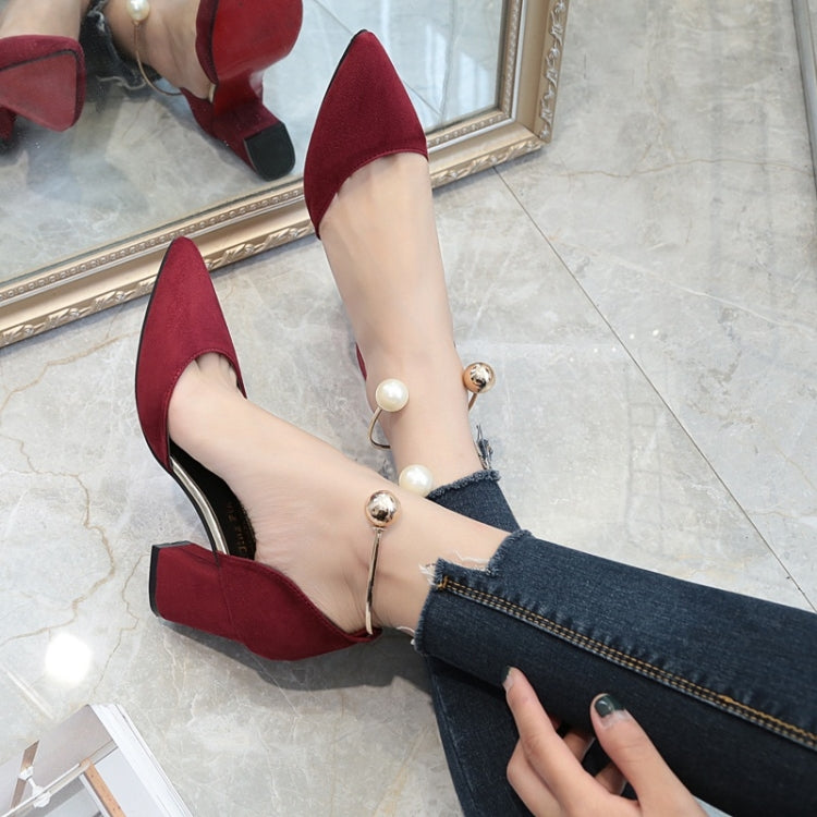 Youth Trend Fashion Suede Thick Bottom High Heels for Women