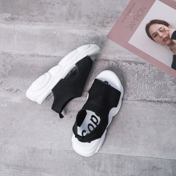 Fashion Trend Muffin Bottom Knit Set Foot Sandals for Women