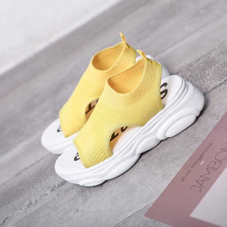 Fashion Trend Muffin Bottom Knit Set Foot Sandals for Women