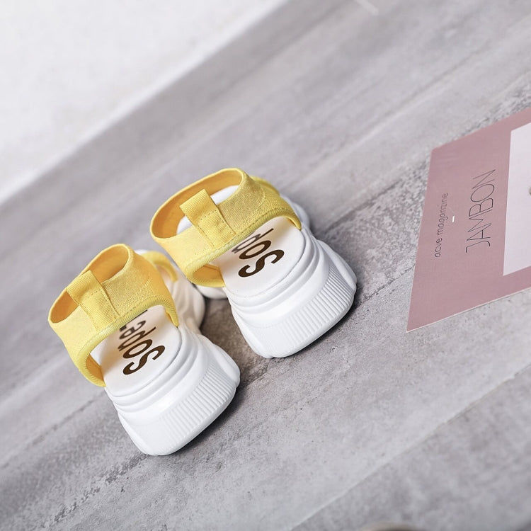 Fashion Trend Muffin Bottom Knit Set Foot Sandals for Women