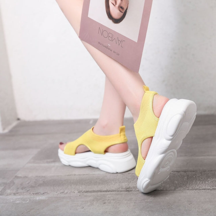 Fashion Trend Muffin Bottom Knit Set Foot Sandals for Women