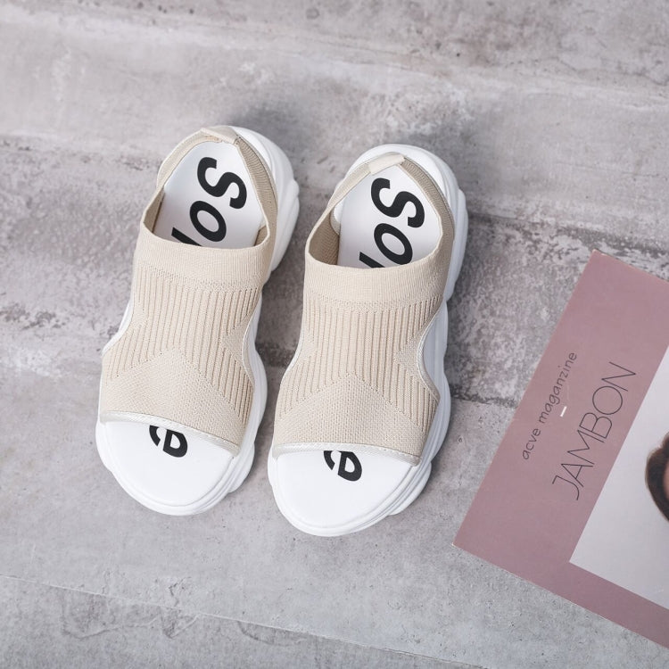 Fashion Trend Muffin Bottom Knit Set Foot Sandals for Women