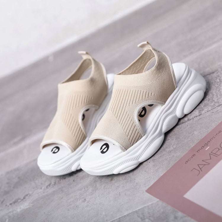 Fashion Trend Muffin Bottom Knit Set Foot Sandals for Women