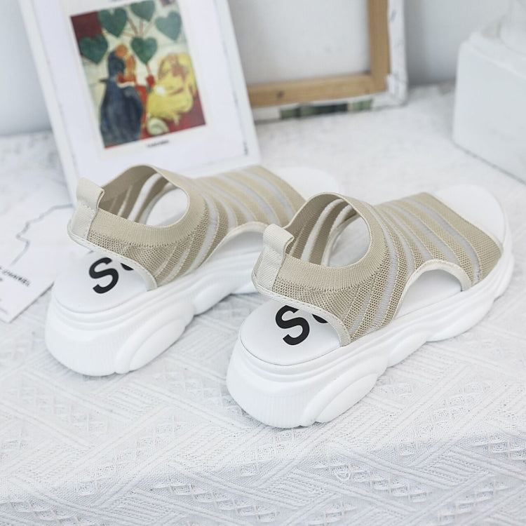 Fashion Trend Muffin Bottom Knit Set Foot Sandals for Women