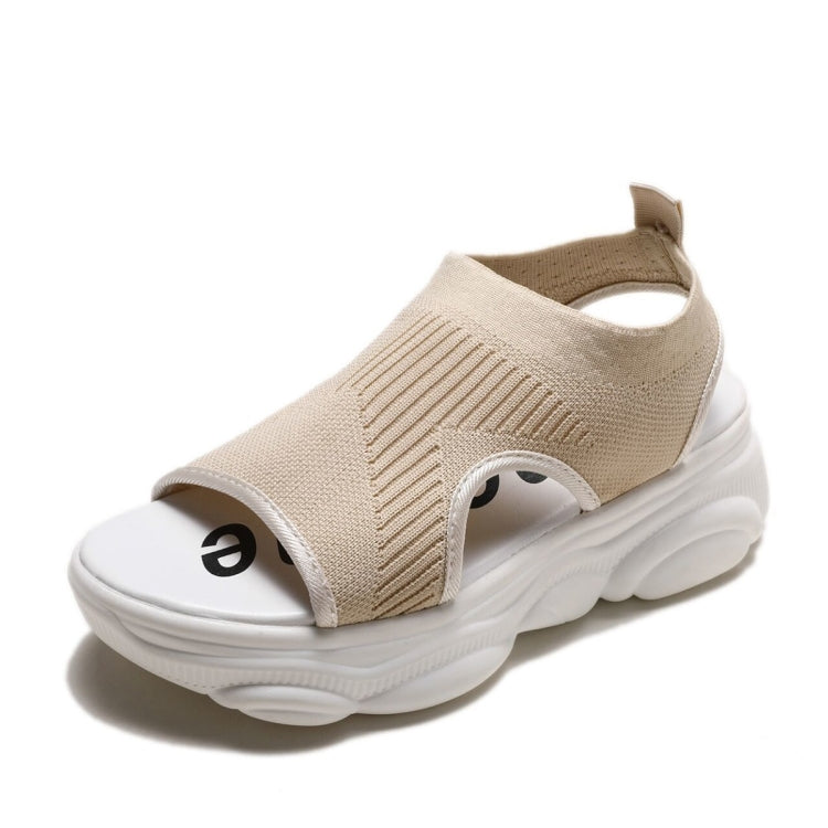 Fashion Trend Muffin Bottom Knit Set Foot Sandals for Women