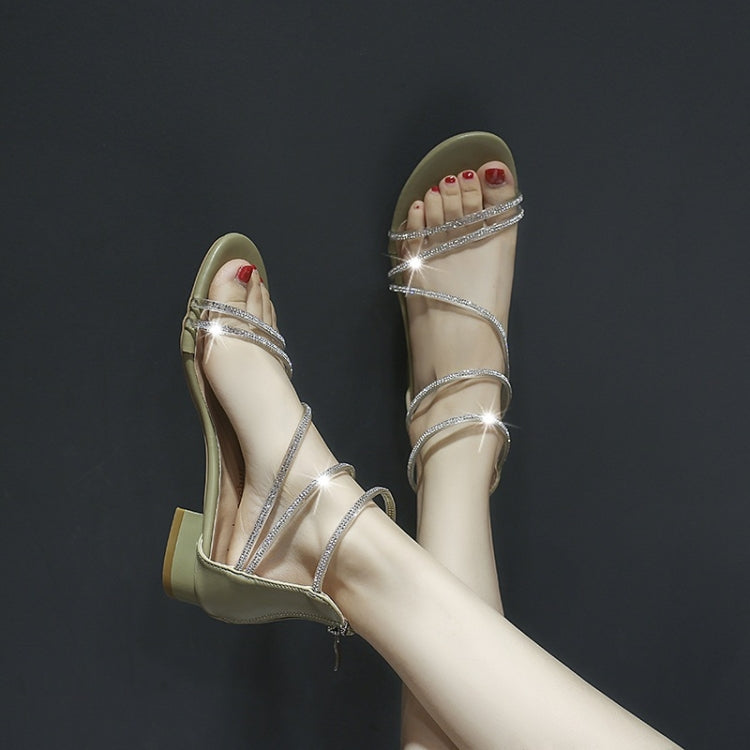 Fashion Open Toe Thick Bottom Bright Diamond Sandals for Women