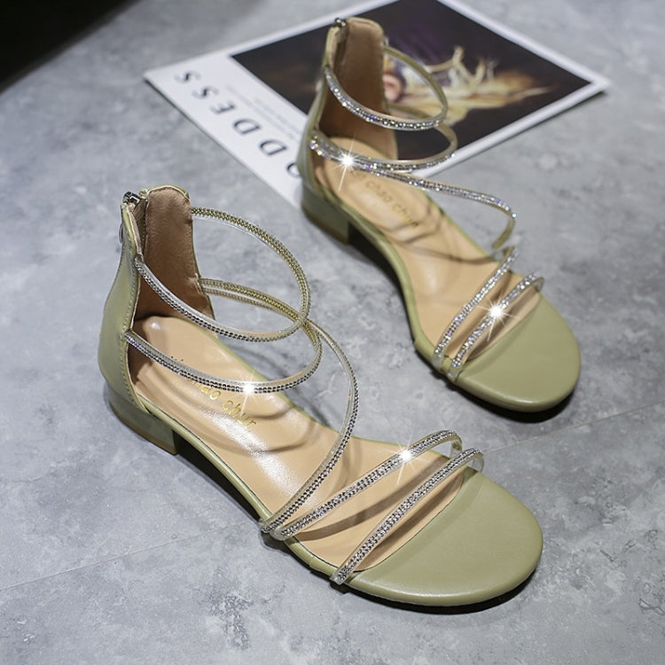 Fashion Open Toe Thick Bottom Bright Diamond Sandals for Women
