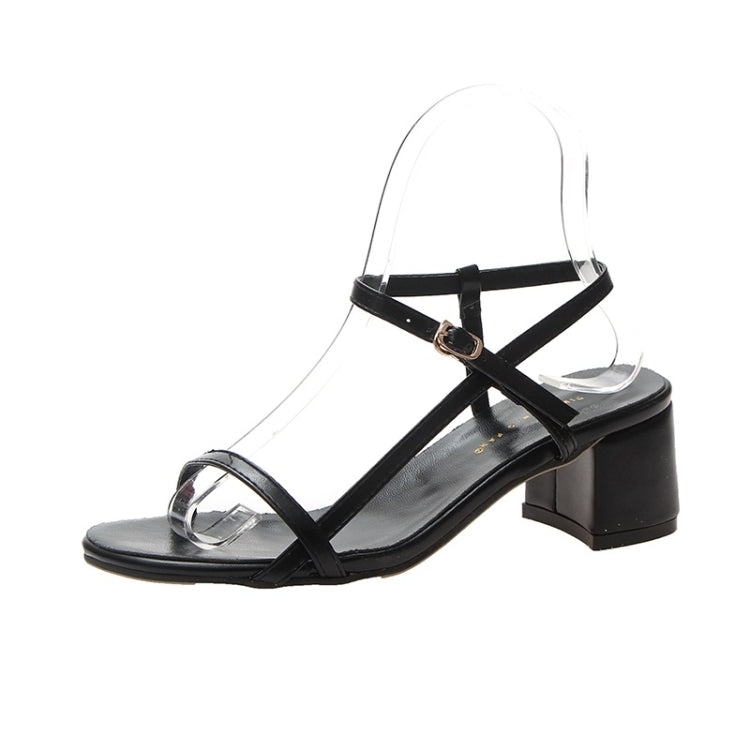 Simple Fashion Casual Wild Thick Heel Open Toe Sandals for Women