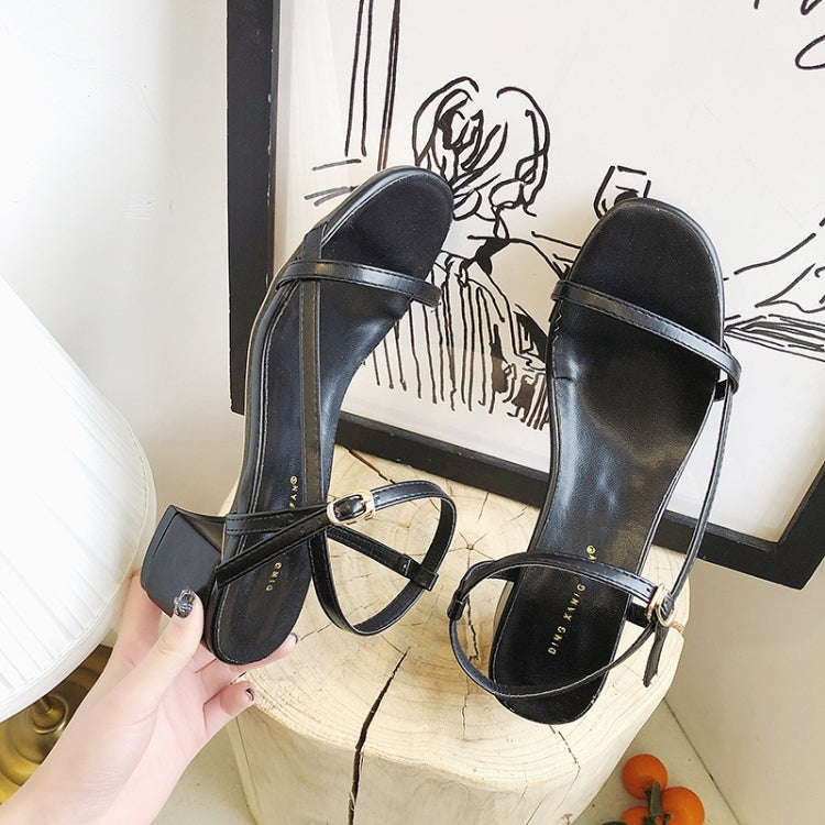 Simple Fashion Casual Wild Thick Heel Open Toe Sandals for Women