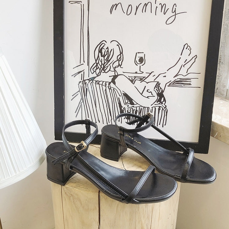 Simple Fashion Casual Wild Thick Heel Open Toe Sandals for Women