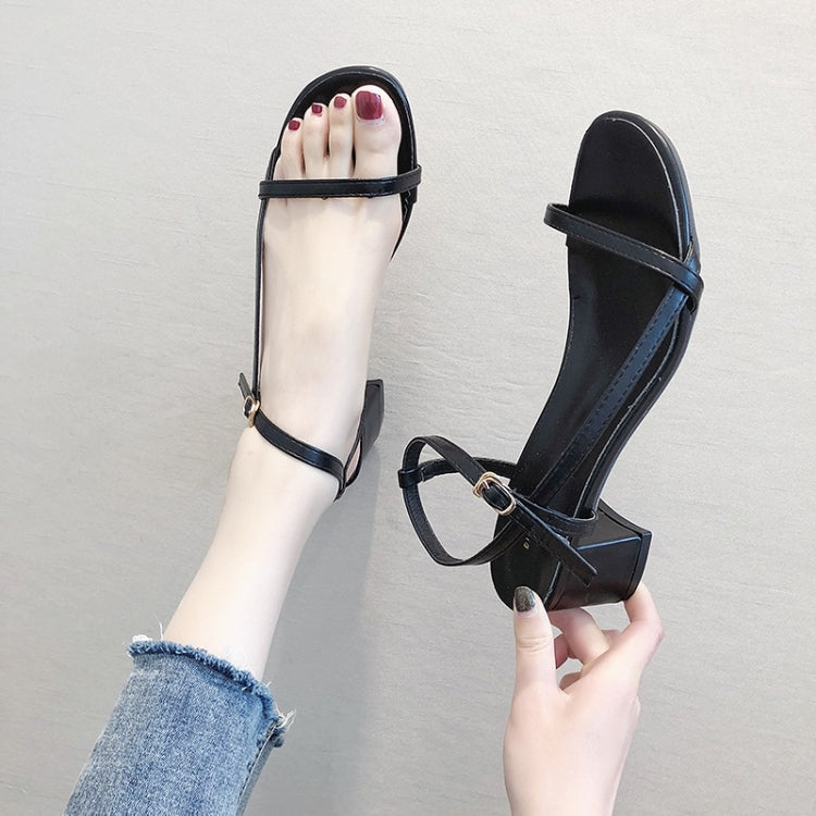 Simple Fashion Casual Wild Thick Heel Open Toe Sandals for Women
