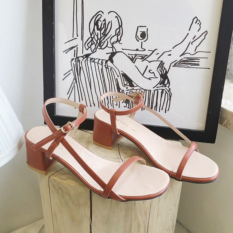 Simple Fashion Casual Wild Thick Heel Open Toe Sandals for Women