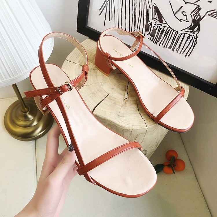 Simple Fashion Casual Wild Thick Heel Open Toe Sandals for Women