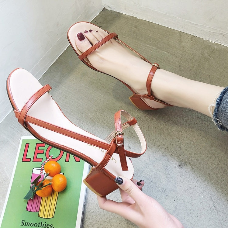 Simple Fashion Casual Wild Thick Heel Open Toe Sandals for Women