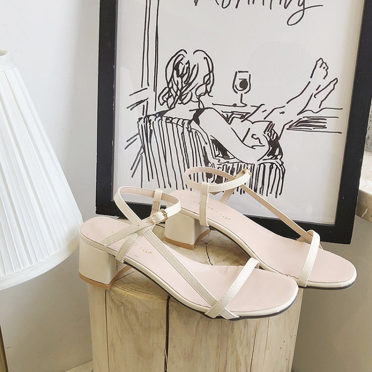 Simple Fashion Casual Wild Thick Heel Open Toe Sandals for Women