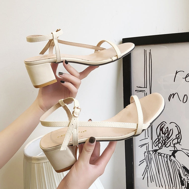 Simple Fashion Casual Wild Thick Heel Open Toe Sandals for Women