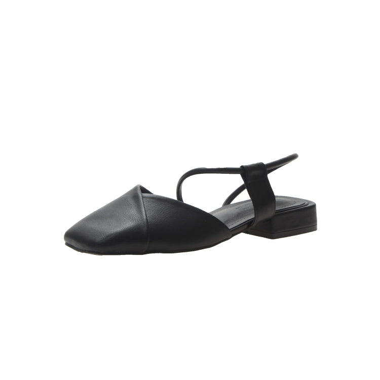 Fashion Wild Thick Bottom Low Heel Side Set Foot Sandals for Women