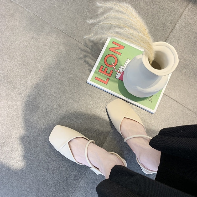 Fashion Wild Thick Bottom Low Heel Side Set Foot Sandals for Women