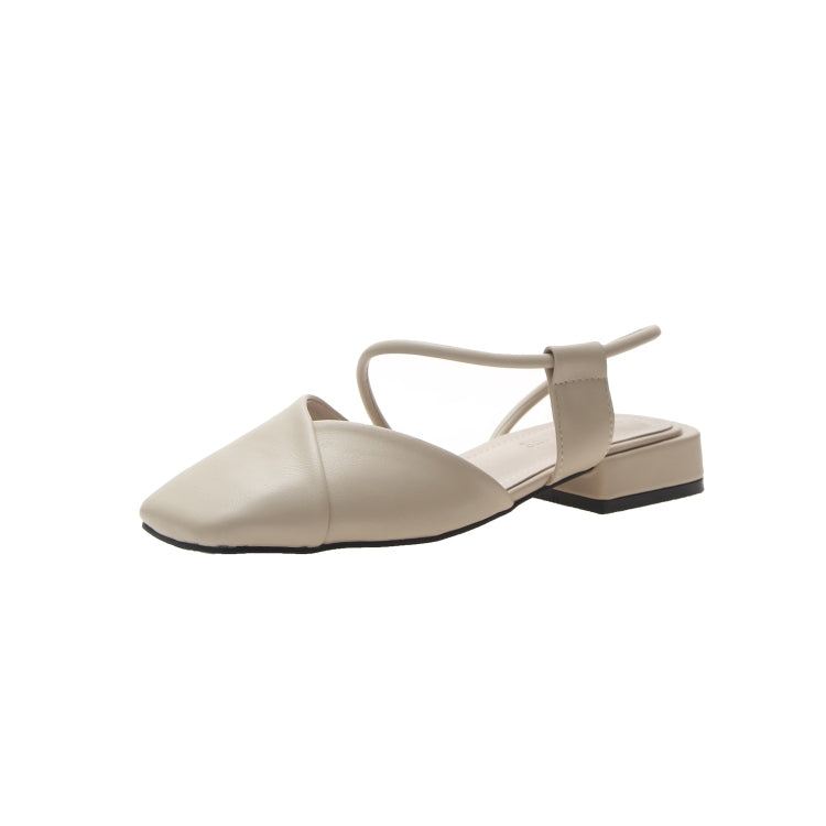 Fashion Wild Thick Bottom Low Heel Side Set Foot Sandals for Women