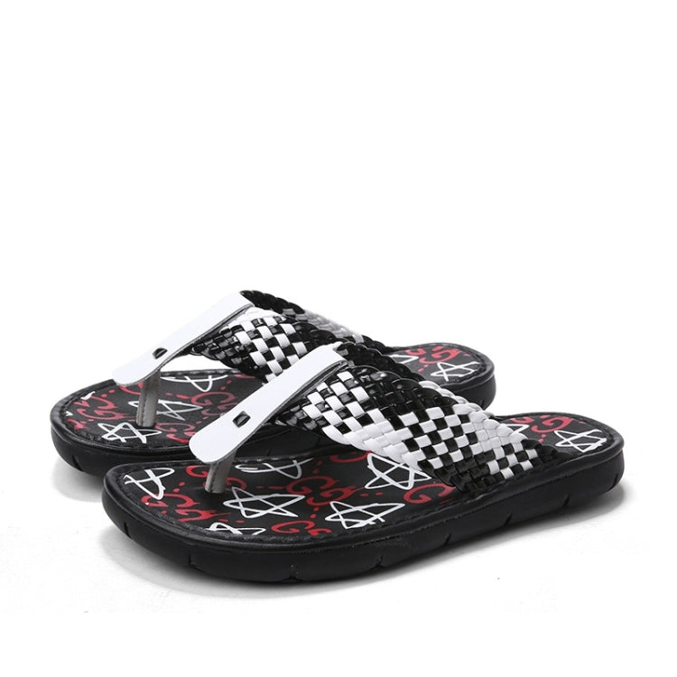 Youth Trend Woven Texture Slippers for Men