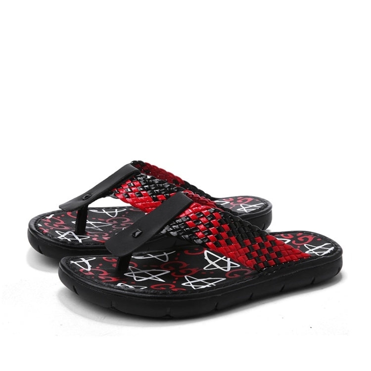 Youth Trend Woven Texture Slippers for Men